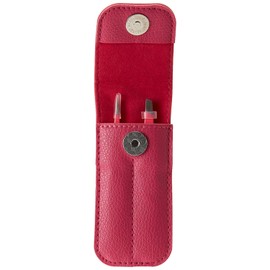 Precision Tweezers for Eyebrows - FEITA Professional Stainless Steel Slant & Pointed Eyebrow Tweezer Set with Travel Case for Woman Facial Hair Removal Clip (Pink - 2 Pcs)