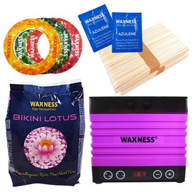 Waxness Premium Luxury Bikini Lotus Stripless Waxing Kit with 14 oz / 0.4 kg Wax Bag