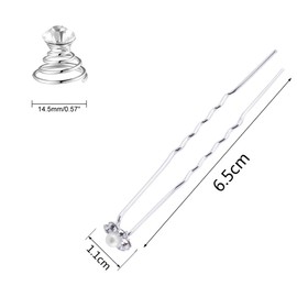 Pearl Bridal Wedding Hair Comb Clip Pin Pearl Wedding Hair Accessories Headwear Headpiece Head Flower for Bride Bridesmaid, Silver 35Pcs/Set