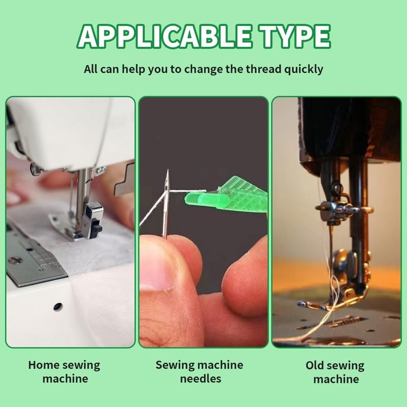 LFCFBH 70 PCS Upgraded Automatic Needle Threaders, Fish Mouth Sewing