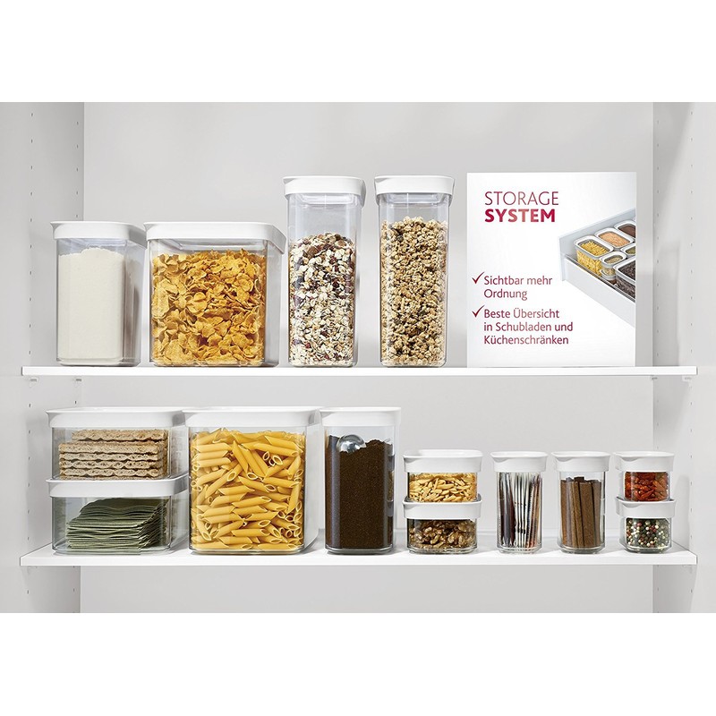 Emsa Optima 513556 x 4 Stackable Storage Containers for Dry
