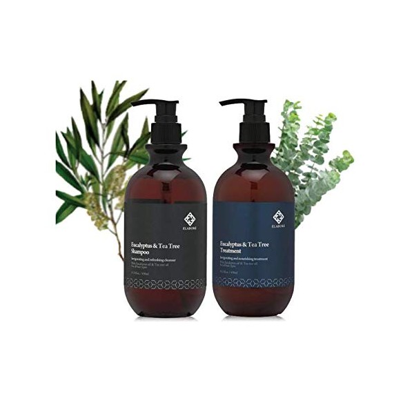 Elabore Eucalyptus & Tea Tree Shampoo & Treatment Set (15.21 fl.oz / 450 ml)