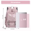 Amythe Girls School Bag, Kids Teens Backpacks with Cute Pendant,