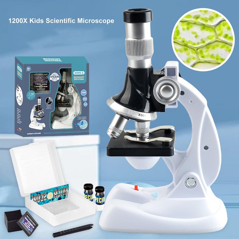 Bnineteenteam Microscope Set 100X 600X 1200X Magnification Microscope Magnifier 3