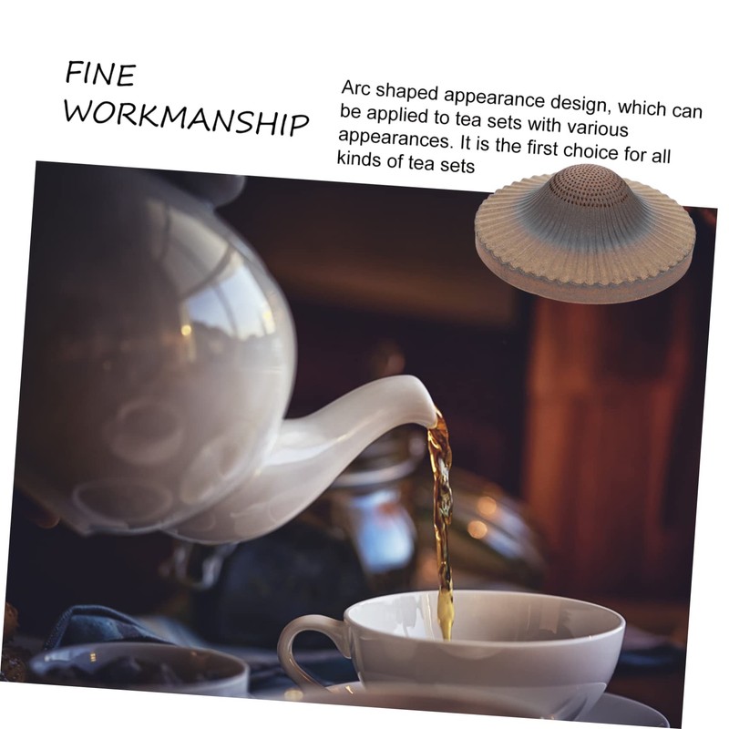 Ipetboom 1pc Ceramic Tea Strainer Vintage Design Compact Easy to