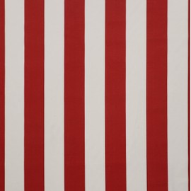 RSH DECOR Indoor/Outdoor Tufted Dining Chair Seat Cushions, 20" x 20" x 3" (Red & White Stripe) (Set of 2)