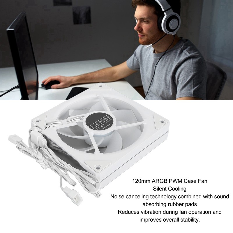 120mm ARGB PWM Case Fan 800 to 2000RPM 4pin PWM