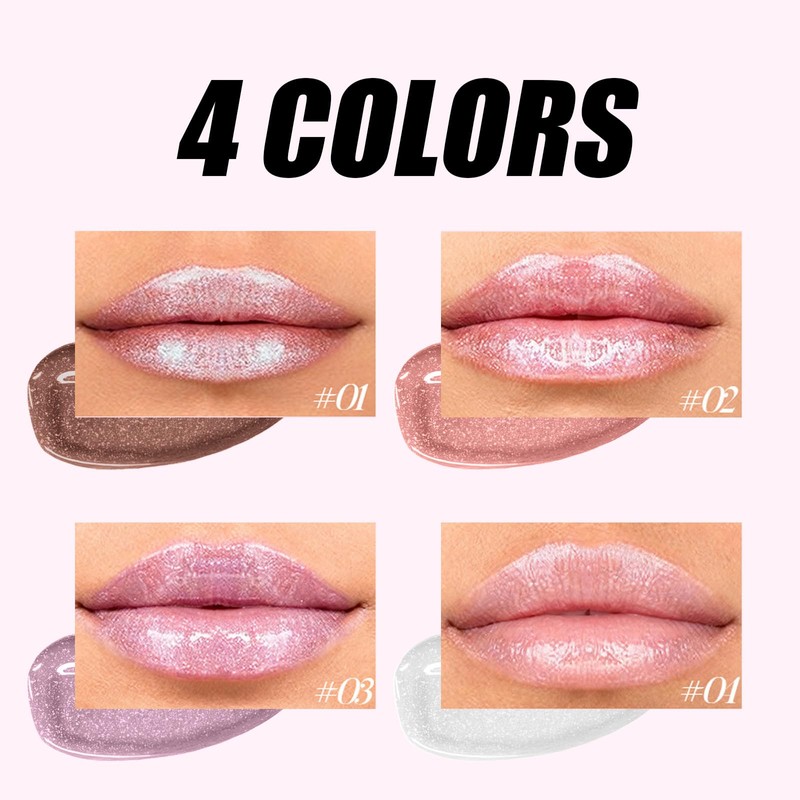 Shimmering Lip Gloss with Pearlescent, Duo Chrome Effect & Moisture