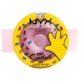 NYX Professional Makeup Homer Simpson Doughnut Highlighter, Frosty, Buttery, High Gloss, Creamy, Vegan, Donut Mind If I Do, Pack of 1