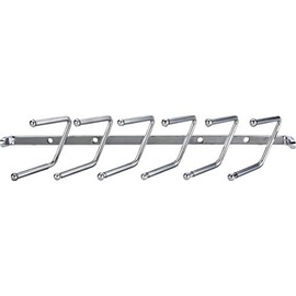 Polished Chrome 11" Screw Mounted Tie Rack