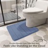 Yimobra Memory Foam Toilet Bath Mat U-Shaped, 24 X 20