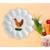dgudgu Deviled Egg Tray For Deviled Egg Platter Chicken Shape