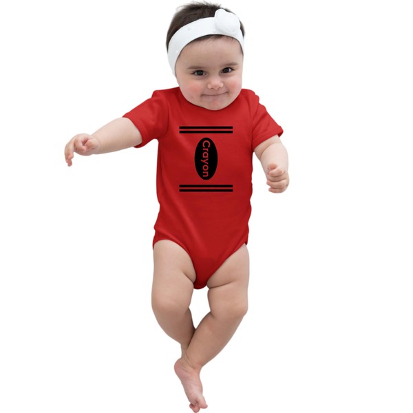 6M Red Infant Crayon Costume with Many Color Choices Creeper