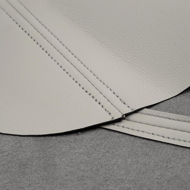 DOTCOM Gray Leather Center Console Lid Armrest Cover Fit 2009