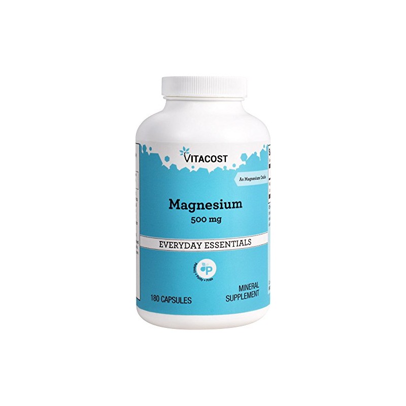 Vitacost Magnesium - 500 mg - 180 Capsules