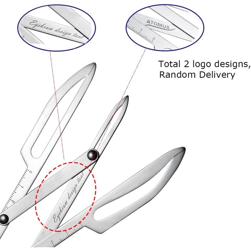 ATOMUS Eyebrow Stencil Positioning DIY Ruler Calipers Microblading Supplies Shaper