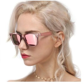 Classic Sunglasses for Women Polarized Driving Anti-Glare UV Protection - Color: Pink-2