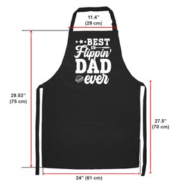 APASIN: Best Flippin' Dad Ever apron - Funny Apron for men with Pockets - Gift for Your Dad, Your Father, Your Grandpa, Your Grandfather on Father's Day, Birthday, Christmas Day or any occasions