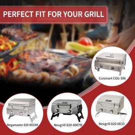 Grill Replacement Parts for Cuinart CGG-306, Nexgrill 820-0033 820-0015 820-0007,820-0007G, Megamaster 820-0033M, 820-0007B, Flame Tamer 306-20133 306-20087 820-0033-05, 2 Pack Heat Plate Shied
