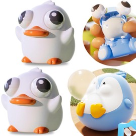 TattiOut Squishy Animals, Set of 2, Multiple Choices, Stress Relief, Squeeze Toy, Eyes Pop, Bubbles, Non-Toxic, Odorless, Cute, Funny, Birthday Present, Kids, Elementary School Students, Adults,