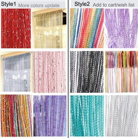 Home Decor Sequin Curtain for Doorway,Door String Curtains, 39x79 inch Hanging,Closet Bedroom Blind Living Room Divider,Window Wall Panel Fringe Backdrops Sheer no Beads Beaded Decorative Crystal