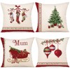 Cushion Cover Christmas 45 x 45 cm, Set of 4