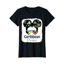 Caribbean Princess Roots Bahamas and Dominica Mix Heritage T-Shirt