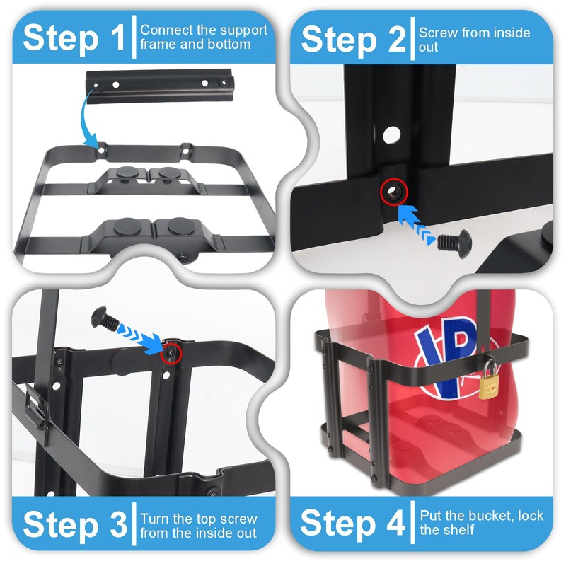 𝑼𝒑𝒈𝒓𝒂𝒅𝒆𝒅 Fuel Jug Container Holder Mount, 5 Gallon Gas Can