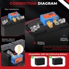 ISINFLASH Remote Battery Disconnect Switch 12V/24V 140A with Led Voltage