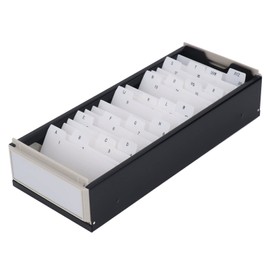 Index Card Holder, Index Card Organizer Box with High Transparent Cover, Hold 800 Business Cards A to Z Card File Holder Organizer, 4.3 X 2.6 X 10.5inch Index Cards File Box