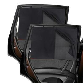 Flaconi 2 pieces sun protection car baby, high-quality double protection effect sun protection car children with full shade/partial shade, magnetic car curtain, fits most cars, SUVs, minivans