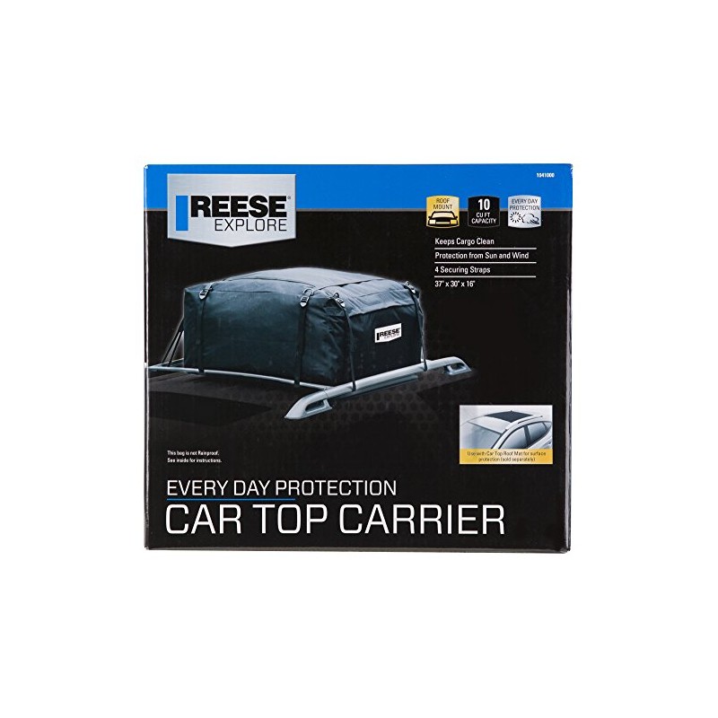 Reese Explore 1041000 10 cu. ft. Car Top Carrier, Black