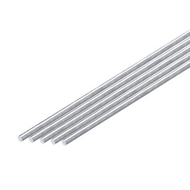 sourcing map sourcing map 10Pcs 1/16"(2mm) Dia Round Aluminum Rod, 12"(305mm) Long 6063 Aluminum Round Rod Solid Lathe Bar Stock for Industry Construction DIY Crafts