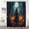 JEJOMEAG Halloween Witch Shower Curtain Spooky Bath Curtains Decoration