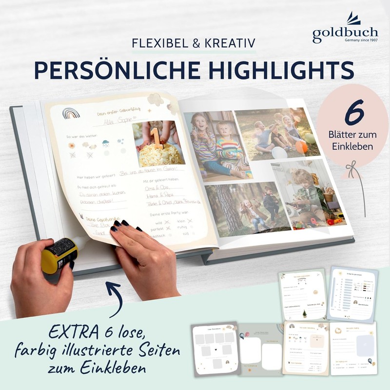 goldbuch 15 512 Baby Album Full of Wonders, Meadow with