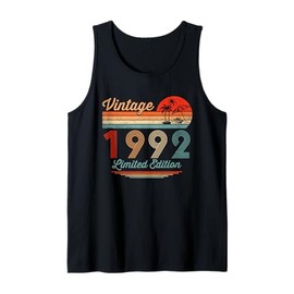 Vintage 1992 Limited Edition 33 Year Old Gifts 33rd Birthday Tank Top