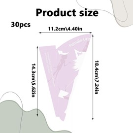 Urinella for Women, Pee Aid for Women, Standing Peeing Funnel, Disposable, Urination Aid Women, Hiking Accessories, Travel Pee Gadgets for Women, Travel, Camping, Patients Pregnant Women, Pack of 30