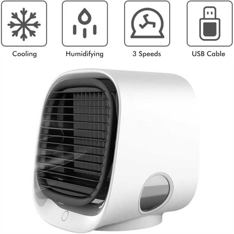 Portable Air Cooler USB Charging Air Fan Quiet Desktop Cooling