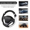 MUQIDA Car Steering Wheel Cover, 15 Inch Premium Leather Breathable