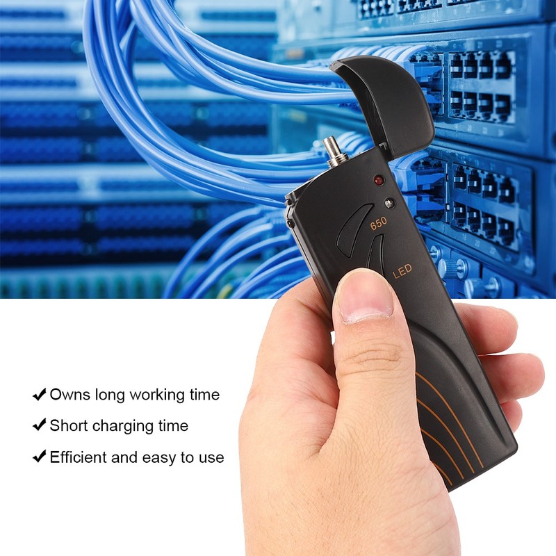 Optical Fiber Test Pen Rechargeable Red Light Source Check Pen