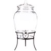 Style Setter 210388-GB Rounded Glass Beverage Dispenser, Clear, 338 Ounces