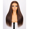Megalook hair 6x5 Chocolate Brown Lace Front Wigs Human Hair