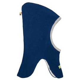 loud + proud Unisex Children's Slip-On Wool Fleece, GOTS Certified Balaclava, Ultramarine