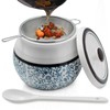 Caylielam Ceramic Bacon Grease Saver with Strainer, 23oz Kitchen Cooking