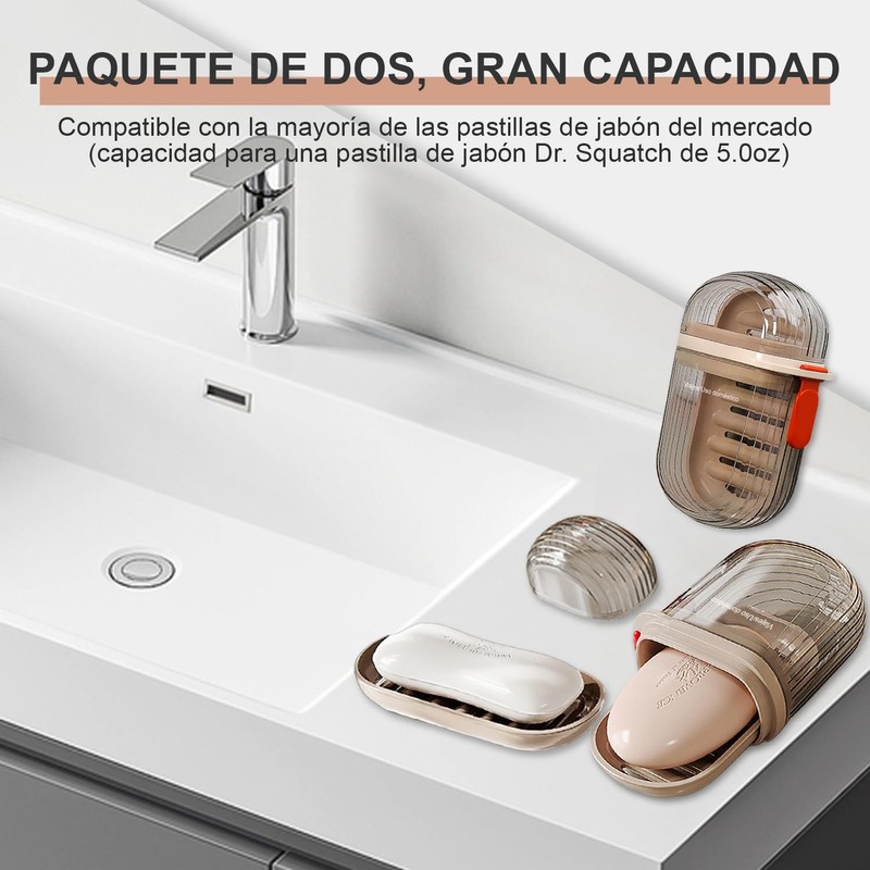 Jabonera de Viaje GAMAXIMA 129 Doble Capa Antideslizante y a