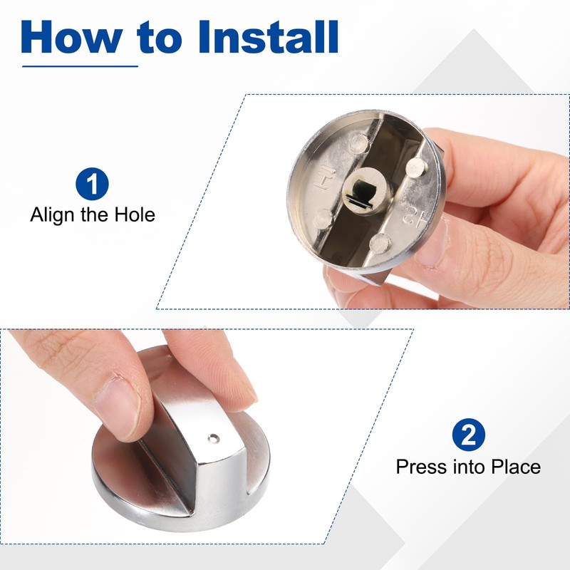 sourcing map 5Pcs Gas Stove Knob, 6mm Universal Cooker Replacement