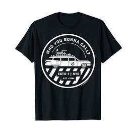 Ghostbusters Ghost Badge T-Shirt, Black