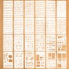 24pcs Calligraphy Stencil Kit, Various Shapes Letters Numbers Patterns Common