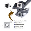 10PCS 12x12x1.5mm(Thickness) Carbide Inserts Cutters for Slab Flattening Router Bit,