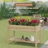 FILWH Raised Garden Bed with Legs Elevated Wooden Planter Box